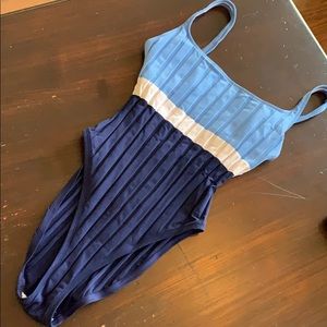 La Blanca blue high rise one piece swimsuit 12